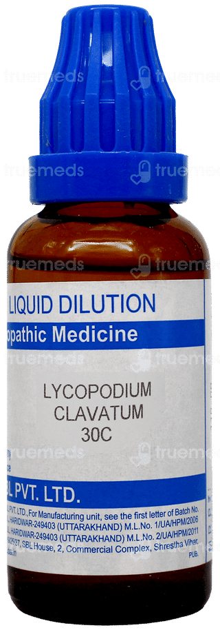 Sbl Lycopodium Clavatum 30C Dilution 30Ml